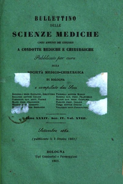 Bullettino delle scienze mediche