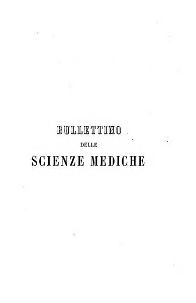 Bullettino delle scienze mediche