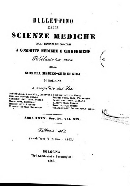 Bullettino delle scienze mediche