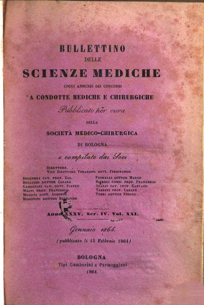 Bullettino delle scienze mediche