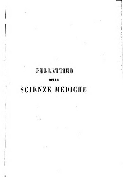 Bullettino delle scienze mediche