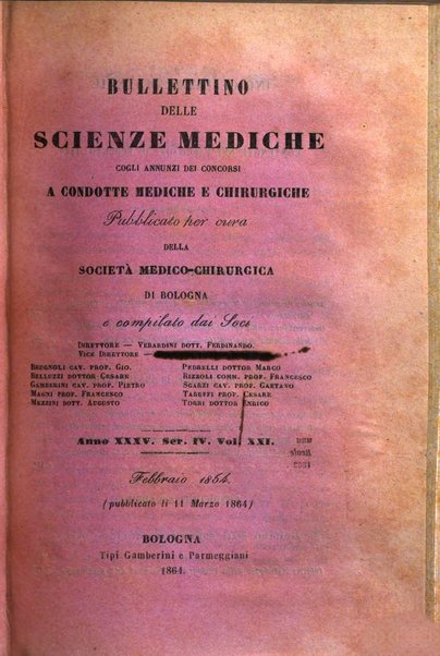 Bullettino delle scienze mediche