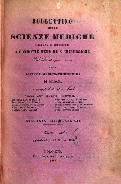 Bullettino delle scienze mediche