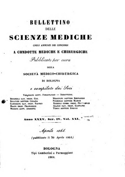 Bullettino delle scienze mediche