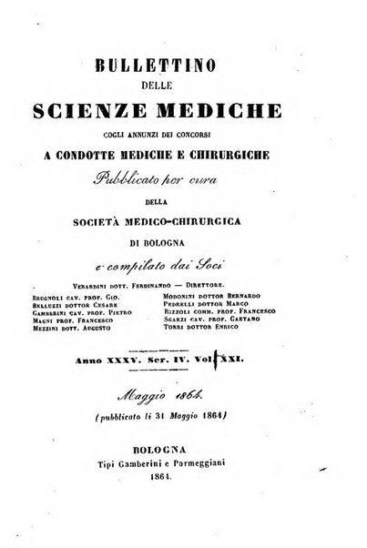 Bullettino delle scienze mediche