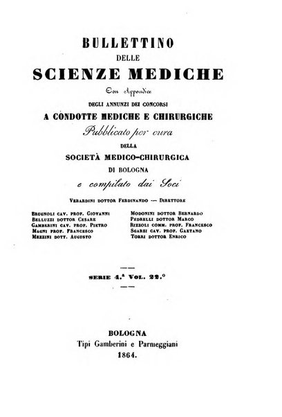 Bullettino delle scienze mediche