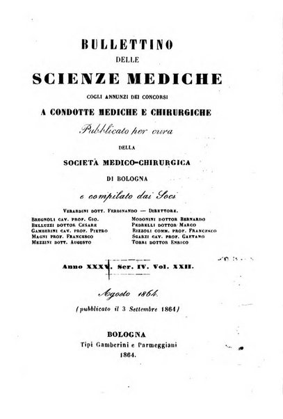 Bullettino delle scienze mediche