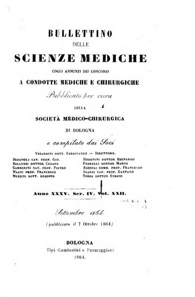 Bullettino delle scienze mediche