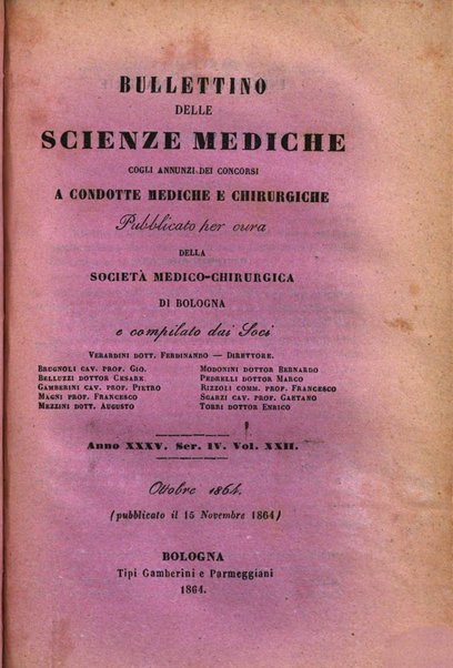 Bullettino delle scienze mediche