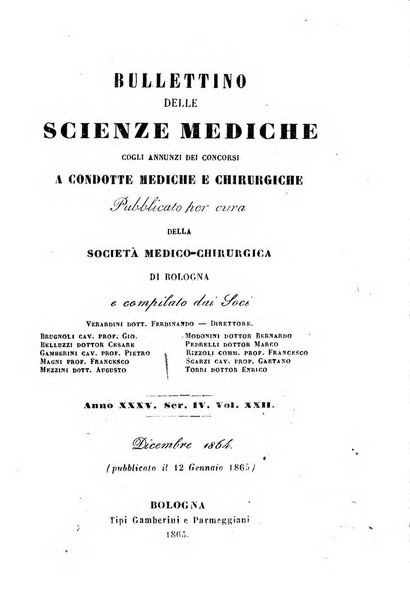 Bullettino delle scienze mediche