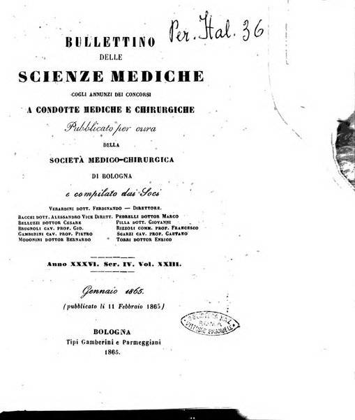 Bullettino delle scienze mediche