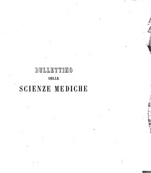 Bullettino delle scienze mediche