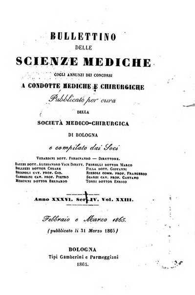 Bullettino delle scienze mediche