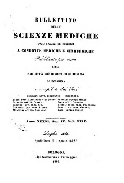 Bullettino delle scienze mediche