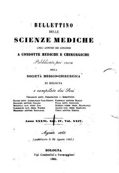 Bullettino delle scienze mediche