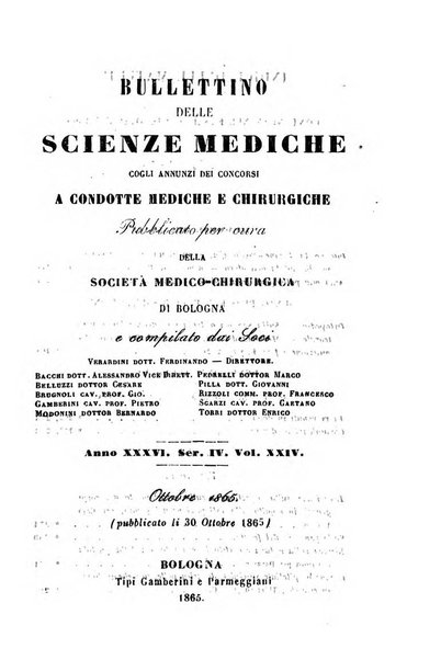 Bullettino delle scienze mediche