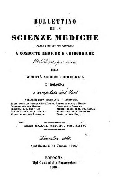 Bullettino delle scienze mediche