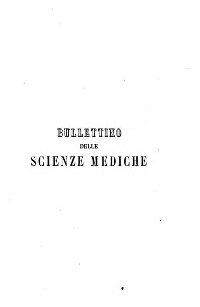 Bullettino delle scienze mediche