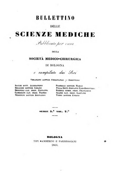 Bullettino delle scienze mediche