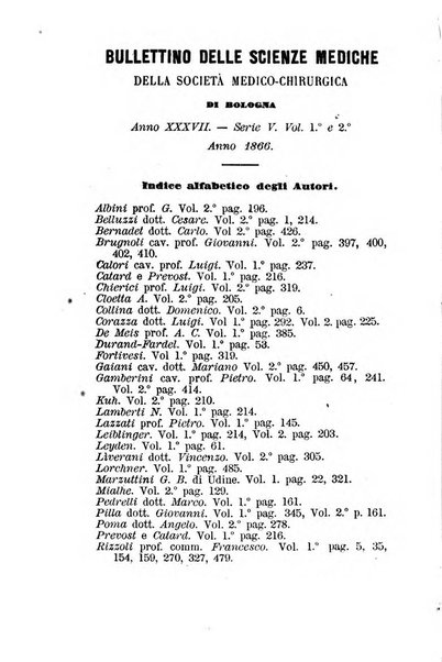 Bullettino delle scienze mediche