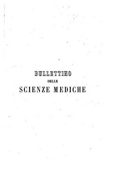 Bullettino delle scienze mediche