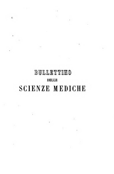 Bullettino delle scienze mediche