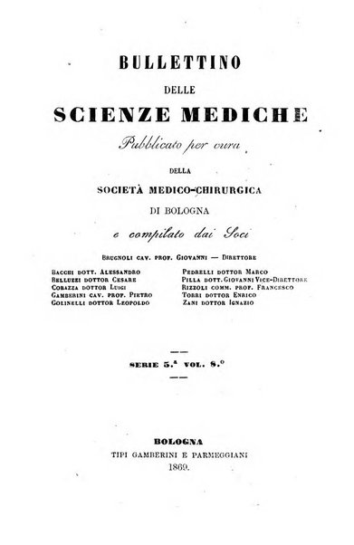 Bullettino delle scienze mediche