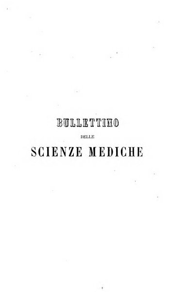 Bullettino delle scienze mediche