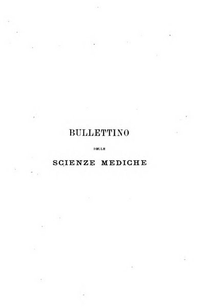 Bullettino delle scienze mediche