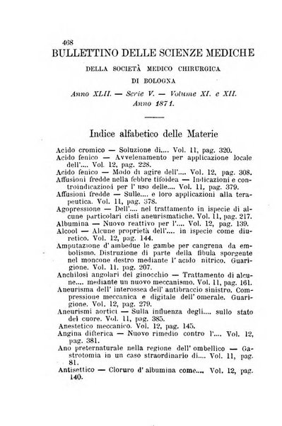 Bullettino delle scienze mediche