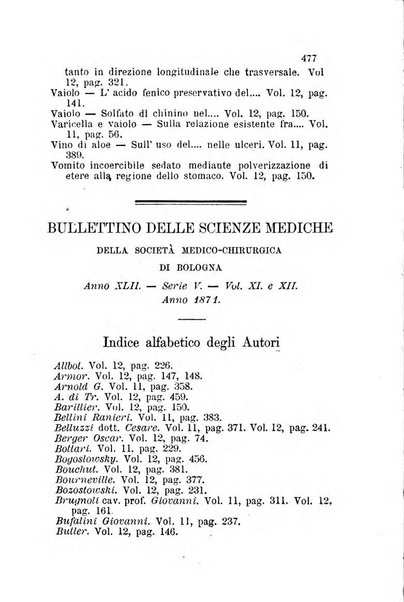 Bullettino delle scienze mediche