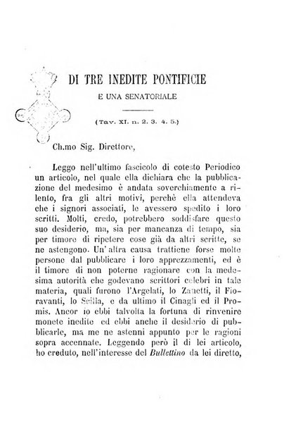 Bullettino di numismatica e sfragistica per la storia d'Italia