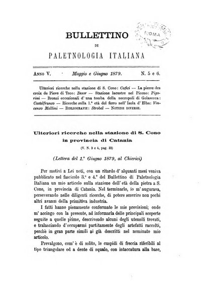 Bullettino di paletnologia italiana