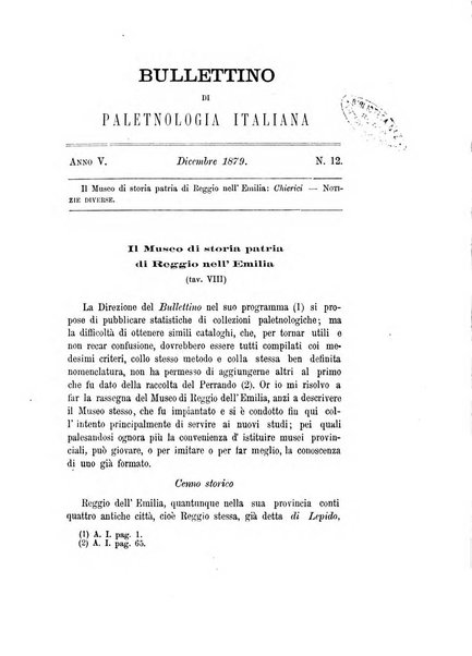 Bullettino di paletnologia italiana