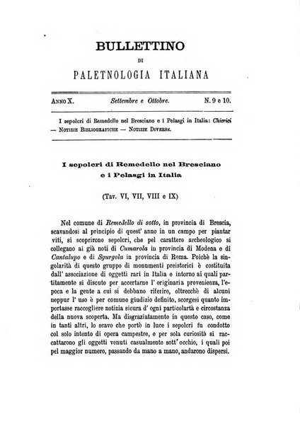 Bullettino di paletnologia italiana