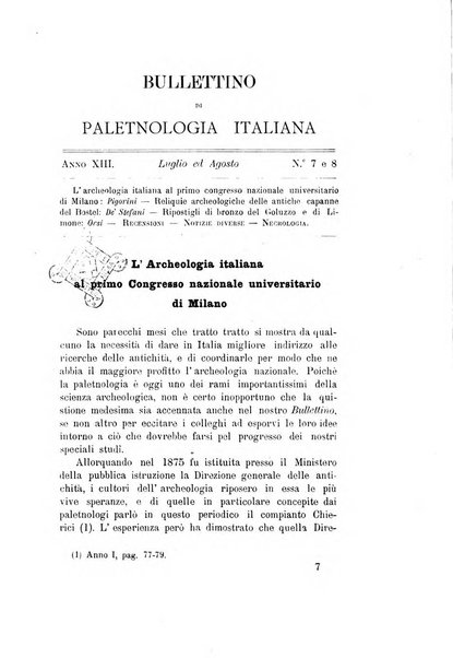 Bullettino di paletnologia italiana