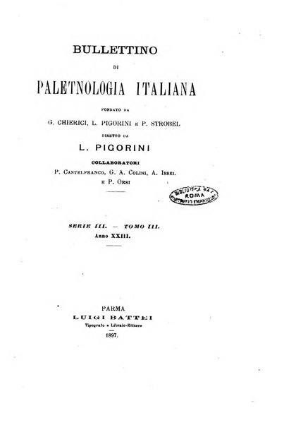 Bullettino di paletnologia italiana