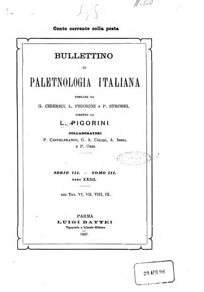 Bullettino di paletnologia italiana