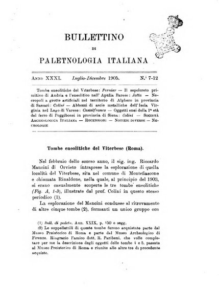 Bullettino di paletnologia italiana