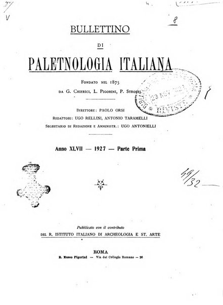 Bullettino di paletnologia italiana