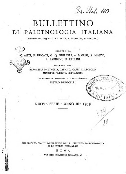 Bullettino di paletnologia italiana