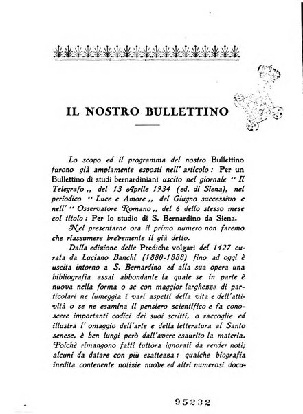 Bullettino di studi bernardiniani pubblicazione trimestrale in preparazione al 5. centenario della morte di S. Bernardino da Siena