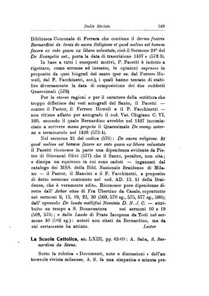 Bullettino di studi bernardiniani pubblicazione trimestrale in preparazione al 5. centenario della morte di S. Bernardino da Siena