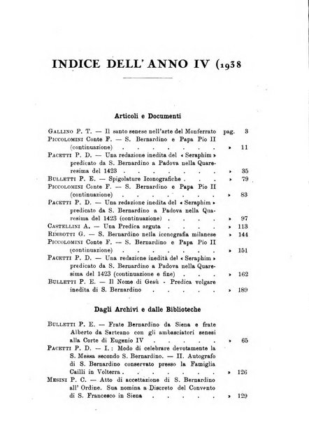 Bullettino di studi bernardiniani pubblicazione trimestrale in preparazione al 5. centenario della morte di S. Bernardino da Siena