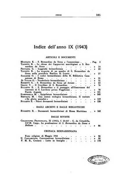 Bullettino di studi bernardiniani pubblicazione trimestrale in preparazione al 5. centenario della morte di S. Bernardino da Siena