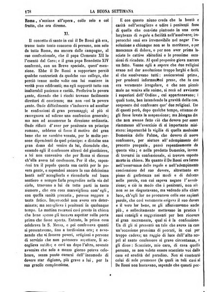 La buona settimana foglio periodico religioso popolare