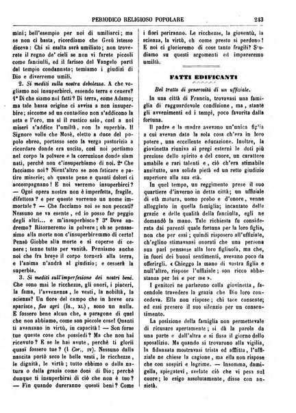 La buona settimana foglio periodico religioso popolare