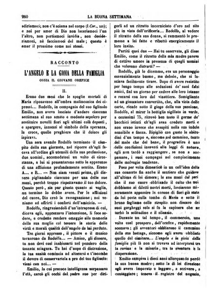 La buona settimana foglio periodico religioso popolare