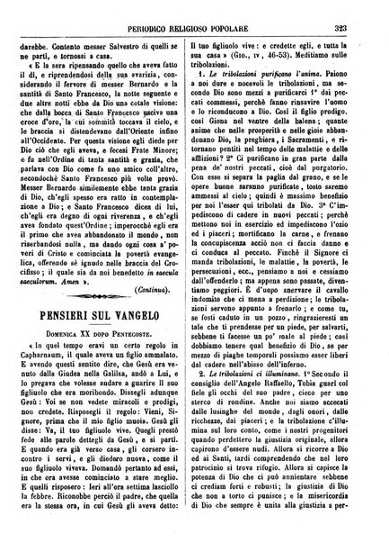 La buona settimana foglio periodico religioso popolare