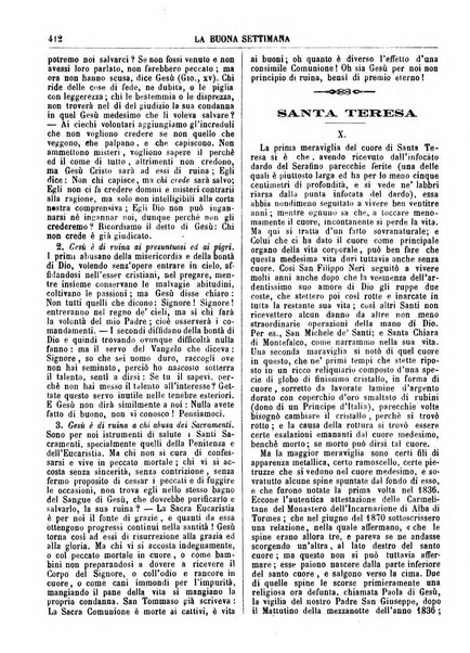 La buona settimana foglio periodico religioso popolare